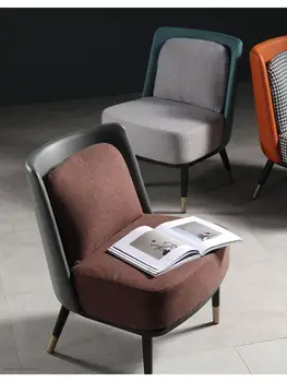 Nordic Light Луксозна единична диван За дома, ресторанти, хотели, маса за Хранене, стол, Творческа стол за преговори под формата на кучешки клыка, Просто стол-тигър