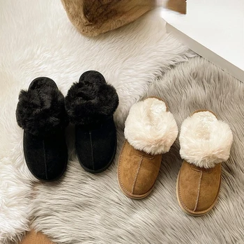 2023 Нови австралийски дамски дизайнерски зимни дънкови обувки, Модни дамски кожени обувки на платформа, Класически ултра мини-чехли