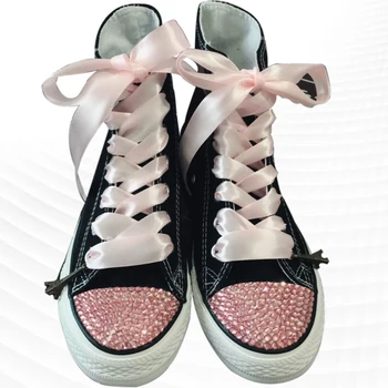 Модерен нов дизайн, ръчно изработени с кристали, ощущающаяся лента, парусиновая обувки, популярна удобни ежедневни ежедневни дъска