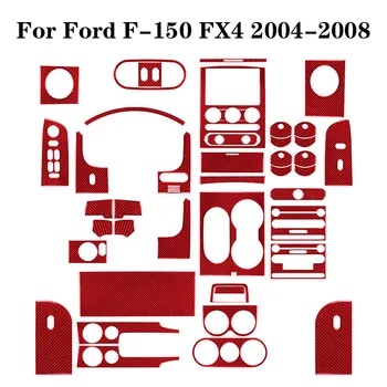 За Ford F-150 FX4 2004 2005 2006 2007 2008 Червени Етикети, изработени От Въглеродни Влакна, Декоративни Аксесоари за интериора на Колата, Различни детайли