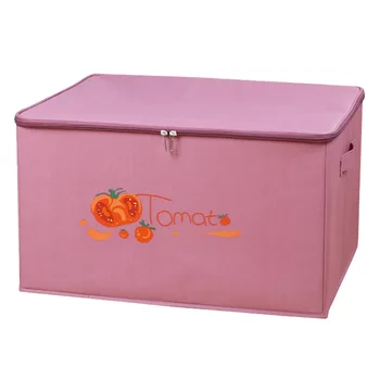 Jul2835 Кутия за съхранение на дрехи с цип, тъканно художествена домакински сгъваема кутия за сортиране