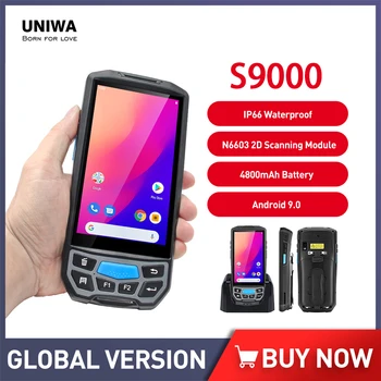 Поддръжка на телефон UNIWA S9000 Ръкавица Тъчпад 5,0 Инча 2 GB RAM + 6 GB ROM Водоустойчив смартфон с Android 9,0 Батерия 4800 mah Мобилен телефон