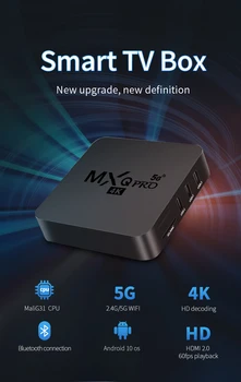 Android 9,0 Smart TV Box MXQpro RK3228 4K мултимедиен плейър Мрежова телевизионна конзола с Android 7,1 4 GB 32 GB ТЕЛЕВИЗИЯ-конзола