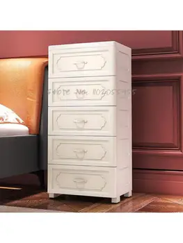 Сгъсти в европейски стил голям плъзгащ гардероб за съхранение, домашен шкафче, скрин, пластмасов детски шкаф