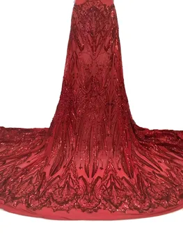 Новост 2023 година, изискано блестящо еластично сетчатое дантела, плат за вечерна рокля с европейския блестящ дизайн, отлична цена