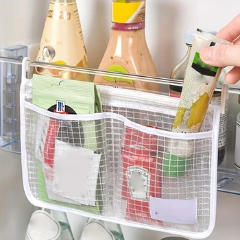 Чанта-мрежа за съхранение в хладилник, подвесная домакински съдове класификация, чанта за съхранение, мултифункционален хладилник с две отделения