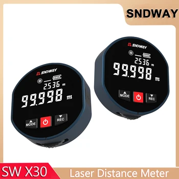 Сачмен лазерен далекомер SNDWAY X30A X30D, лазерен roll двухрежимный далекомер Trena, лазерна рулетка, далекомер за дома