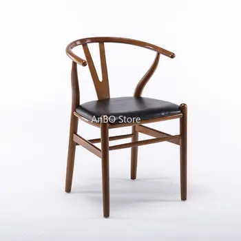 Кухненски кът столове индивидуален дизайн на Кухненски дървени скандинавските модерни релаксиращи Трапезни столове cadeira furniture HY