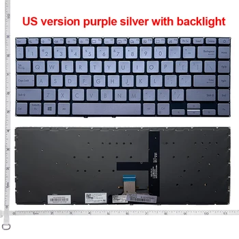 Американска клавиатура за лаптоп ASUS Zenbook UX435 UX435E UX435EA UX435EG U4800 U4800EGL с подсветка 210FUS00