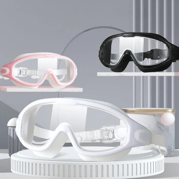 Очила за плуване, маска за гмуркане, Очила за плуване С затычками за уши, HD фарове за очила, Силиконови очила за плуване с променлива плътност