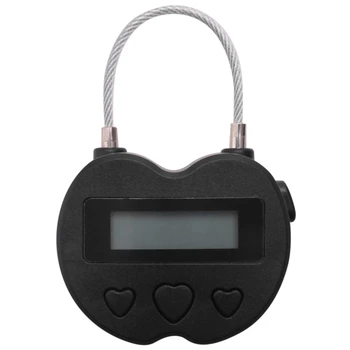 Smart Time Lock LCD Дисплей Time Lock USB Акумулаторна Временен Таймер Окачени Заключване Електронен Таймер За Пътуване Черен