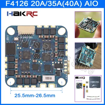 HAKRC F4126 F411 AIO Контролер за полет ICM42688 BLHELI_S 20A/40A (35A) ESC Вграден экранный Барометър, Сензор за ток радиоуправляемого FPV-дрона