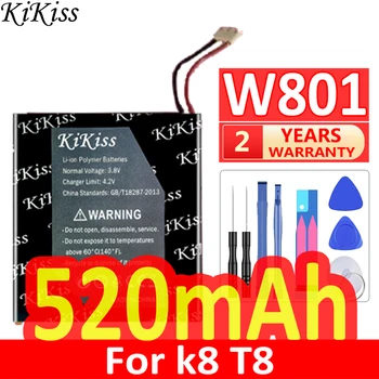 Мощна батерия KiKiss капацитет от 520 ма W801 за Т8 k8 Digital Bateria