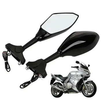 Огледалото за обратно виждане, за мотоциклет, Огледало за спортен автомобил, двойни фарове, скоба за закрепване на дръжка, Огледало за обратно виждане, което е Съвместимо с Honda