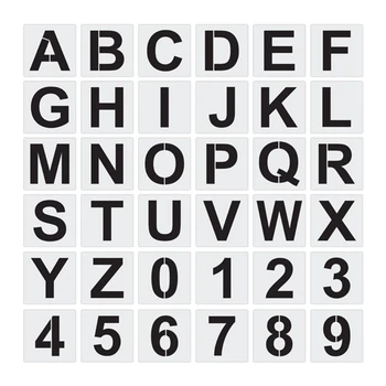 Стилни изрязани букви от азбуката 36 бр. Табла за съобщения Букви и цифри