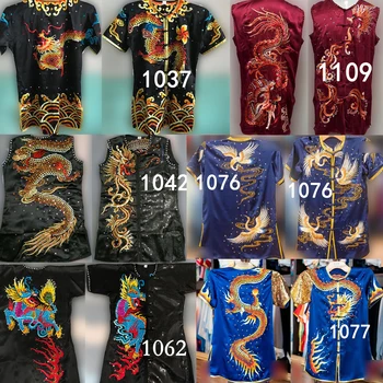 Престижно форма на ушу, костюм кунг-фу, облекла за бойните изкуства, облекло Наньцюань, бродерия за мъже, жени, момичета, момчета, деца и възрастни