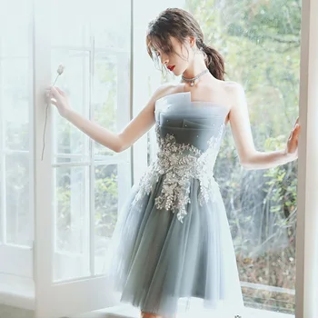 Galely Луксозно Сиво Вечерна рокля за си официална вечеря, на Официалното рокля за жените, Елегантна Стилна рокля за Дебюта на 18-годишна Нинанг Ти