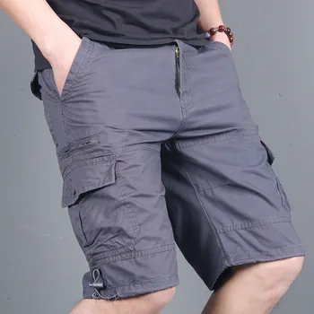 Мъжки къси панталони-карго с множество джобове, външни памучни дишащи Туристически Треккинговые Тактически Функционални Бермуда, Мъжки гащички за катерене