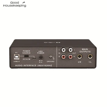 Аудиоинтерфейс USB Q-24 Соло професионално аудио оборудване Компютъра Безплатен диск USB Външна звукова карта Професионални джобно видео