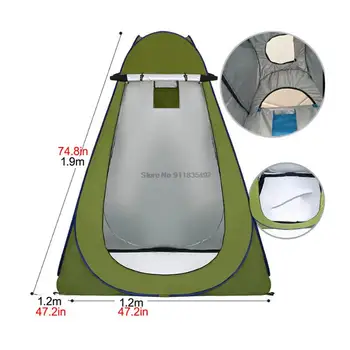 Преносим Изолиран Душ, Тоалетна, Автоматична Палатка за Къмпинг, Камуфлаж/UV-функция, Градинска Тоалетна палатка/Палатка за снимки с чанта