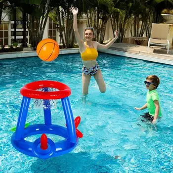 1 Комплект Надуваеми играчки за басейн, Плаващ Баскетболното пръстен, Надувное Напречното Пръстен, играчки за басейна, Водна игра в басейна