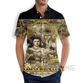 CAVVING/ Модни ежедневни ризи с 3D принтом Лабиринт, Мъжки Ризи с къси ръкави, Свободни дишащи Хавайски ризи T02