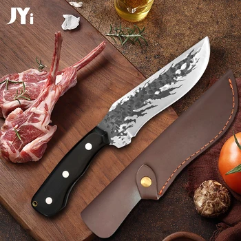 Изкован Обвалочный нож на Главния готвач ръчно изработени, Кухненски Ножове, Универсален Нож, Секира с дървена дръжка, Ръчен Нож за Лов, Риболов, барбекю