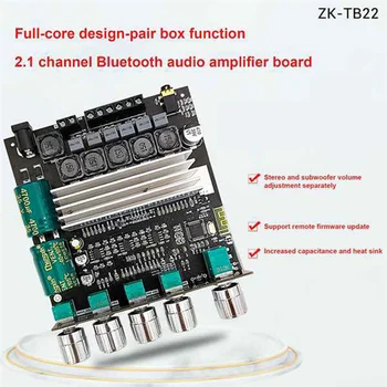 ЗК-TB22 TPA3116D2 Bluetooth Такса Усилвател и Субуфер 2.1 Hi-Fi Стерео Усилвател с Висока Мощност 2X50 W + 100 W Amplificador за Динамиката на