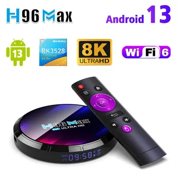 Android TV Box H96MAX RK3528 4 GB RAM И 64 GB ROM Android Box Поддръжка на 2,4 G/5,8 G WiFi6 BT5.0 4K Видео телеприставка