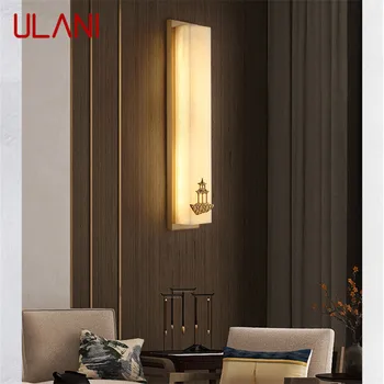 Месинг, с монтиран на стената лампа ULANI LED Модерни и Луксозни Мраморни стенни лампи, лампа за дома, Спалня, всекидневна, коридор