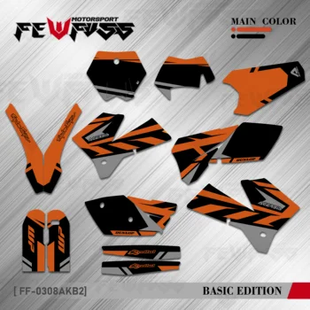 FEWFUSS Потребителската Команда Пълна Графика Етикети Етикети на Мотоциклет Фон За KTM EXC EXC-F 125 250 300 450 525 2005 2006 2007