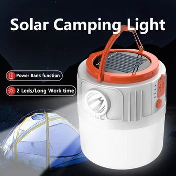 Слънчев лампа за къмпинг, USB, Акумулаторна батерия захранване, led лампа, лампа за палатка с дистанционно управление, Преносими лампи, външно аварийно осветление