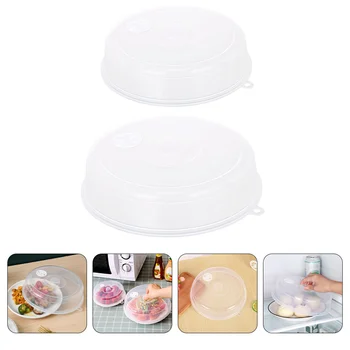 2 Бр., чиния с капак за микровълнова отопление, капак за хранене, топлоустойчива пластмаса полипропилен домашен вентилирани маслен торта
