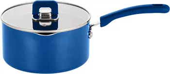 Тенджера с капак-антипригарная Стилна кухненска посуда със сгъваема дръжка, 3,1 литра (сини) Съдове за дома