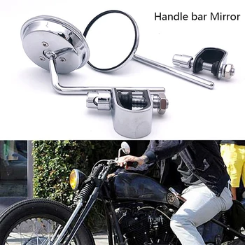 POSSBAY Мотоциклет Двойно въртящо се огледало странично виждане за Harley Honda, Yamaha, Cafe Racer Огледално Аксесоари с ретровизором