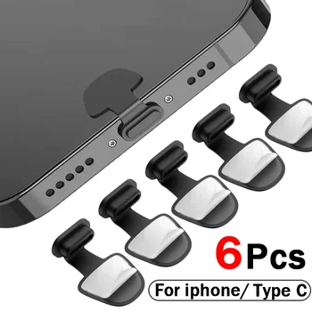 Силиконови Тапи за Прах Калъф За Apple iPhone Samsung S23 S21 S22 Ultra Порт за Зареждане на Защита От Прах и Мръсотия Включете USB Type-C Защита Пристанище