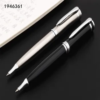 Висококачествена Гладка сребристо-черна офис химикалка писалка 3035, Нови студентски, училищни канцеларски материали, химикалки за писане