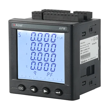 LCD дисплей APM800 с функция за отчитане на електроенергия при поискване в реално време, Монтирани на панела Брояч на енергия Rs485 Modbus с точност до 0,2 С