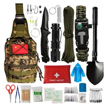 Многофункционален Комплект за оцеляване, Екипировка, система за Спешни Тактическа чанта за вредата Набор от военните инструменти за Самозащита IFAK, Туристическа екипировка