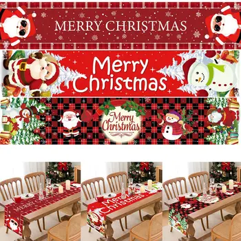 Коледна Настолна Песен Весела Коледна Украса за дома Santa Clus Коледа Party Decor 2023 Навидад Noel Happy New Year 2024