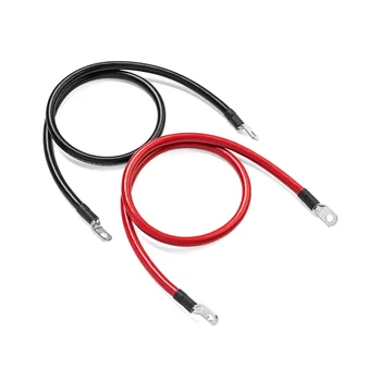 Комплект кабели за инвертор на батерията с клеммами калибър 8 AWG, сверхмягкий силиконов кабел, кабел за свързване на захранването с топчета