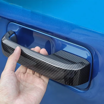 Аксесоари за украса на страничната дръжката на вратата на колата е от Въглеродни влакна За Ford F150 Авточасти ABS Външни етикети за полагане на 4шт 2015-2020