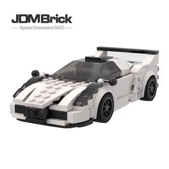 MOC-60842 Дизайнер, комбинирана играчка, модел автомобил Enzomig U1, творчески подарък за момче