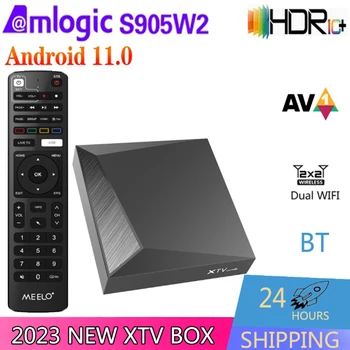 XTV AIR Meelo + 4K UHD Android 11 2 GB 16GB 4K HD IP приемник 2 GB 16GB Двойна WiFi LAN 100M БТ STAALKER Smart TV BOX