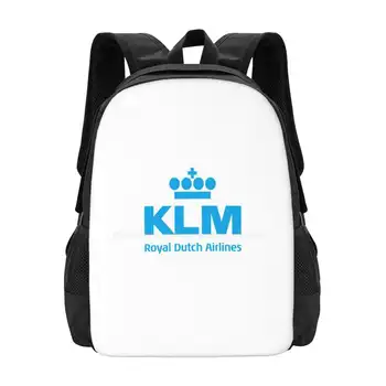 Ученически чанти с логото на Klm Royal Dutch, Раница за лаптоп, Превозвачът хартата Klm Royal Dutch, Холандия, Летище на Амстердам 
