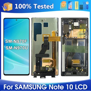 Забележка 10 на Оригиналния 6,3-инчов Дисплей За Samsung Galaxy Note 10 SM-N970F LCD Сензорен дисплей, Дигитайзер, В Събирането, Резервни Части