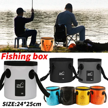 12Л Преносима Риболовна Кутия FoldableTackle box Чанта За съхранение на вода, Водоустойчива Чанта За Вода Риболовен Складное Кофа Риболовни Аксесоари