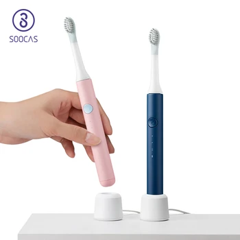 Звукова електрическа четка за зъби SOOCA PINJING EX3, ултразвукова автоматична умна четка за зъби, безжична зарядно устройство ще захранване на база USB, водоустойчив