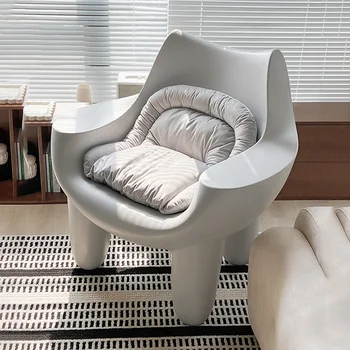 уютно скандинавски стол за дневна със сгъваща се облегалка, облегалка за спални, модерни дизайнерски стол-тоалетна масичка, диван, пластмасови мебели за интериора на fauteuil, минималистичная мебели