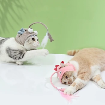Интерактивна играчка-котка с окачване-дразнилкой, Играчка за упражнения на закрито, Капачка за Коте, Играчка-Закачка за Котка, Играчки за риболов